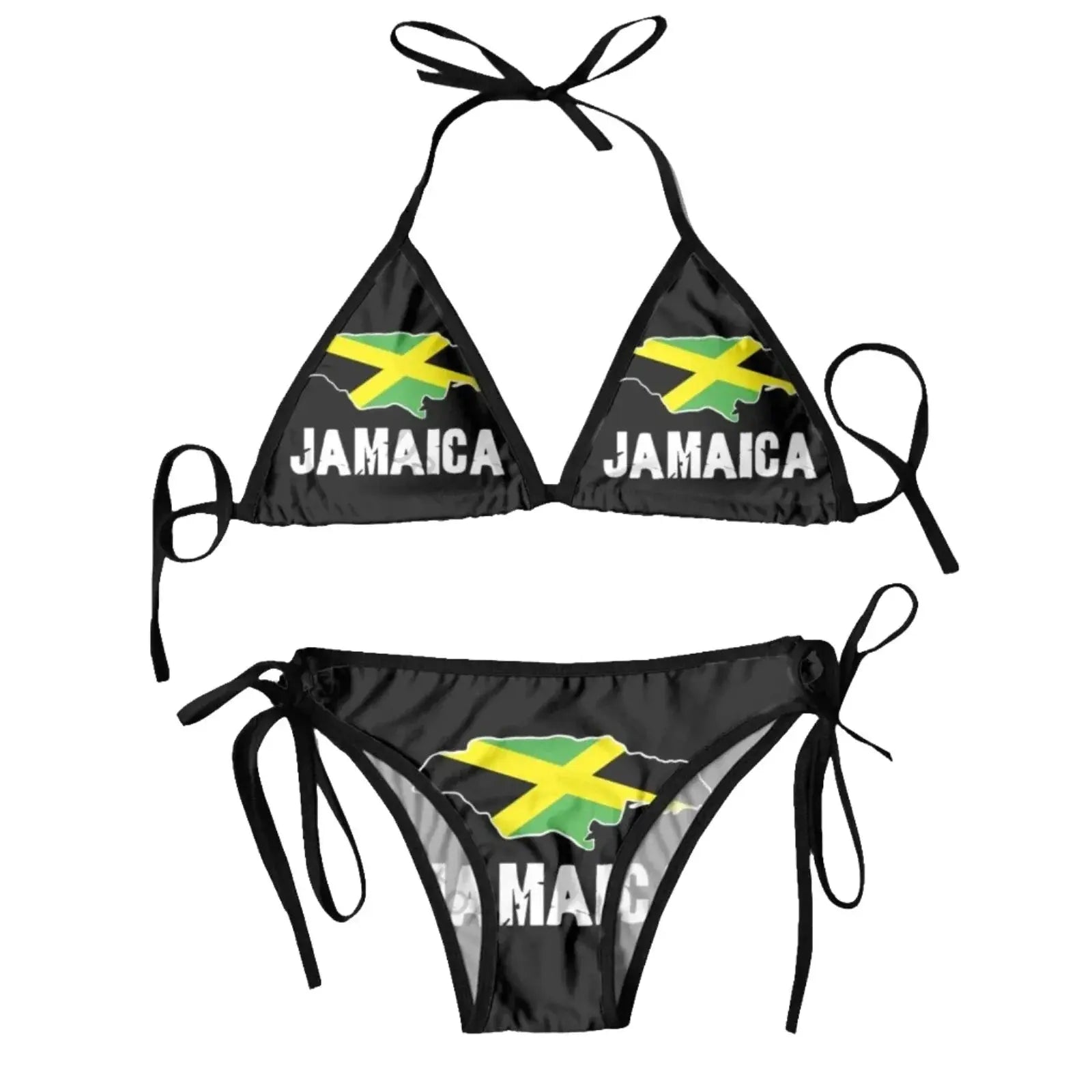 Jamaican Flag Two Piece Swimsuit for Confident Women - Love Salve